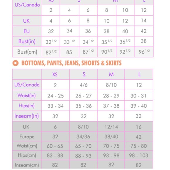 PLEASE READ - Size Chart - Picture 3 of 5